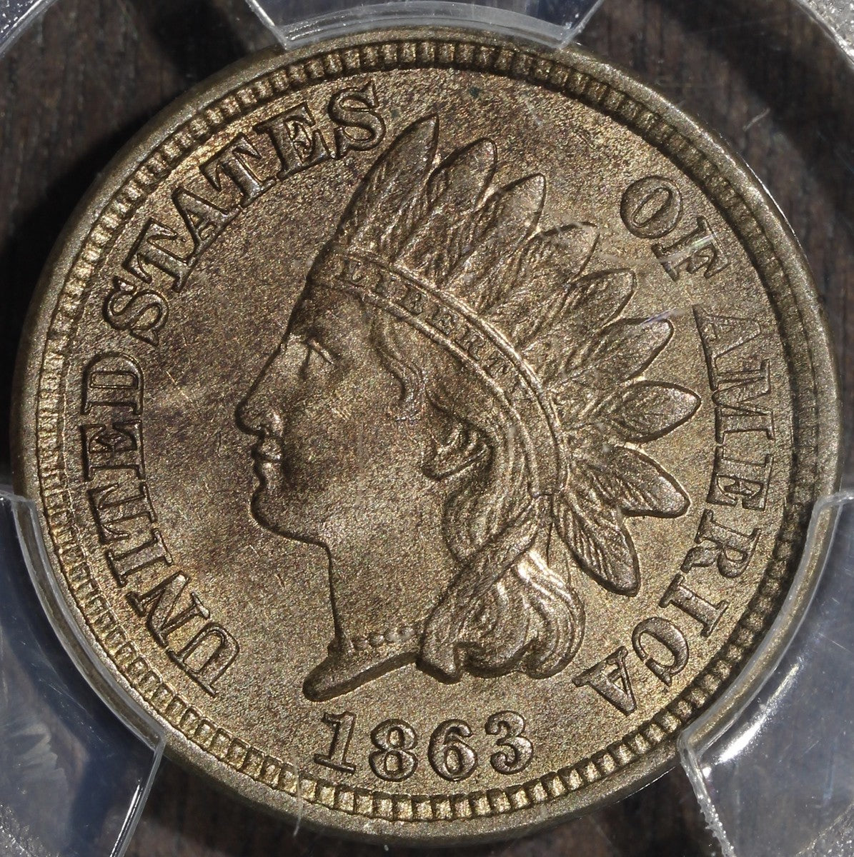 1863 (MS63 CAC) Indian Head Cent 1C IHC PCGS