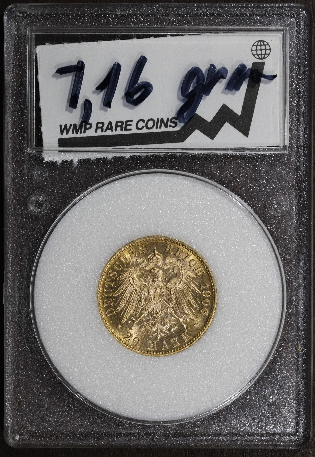 1906-A German Empire Prussia Gold 20 Mark 20Mk - Wilhelm II