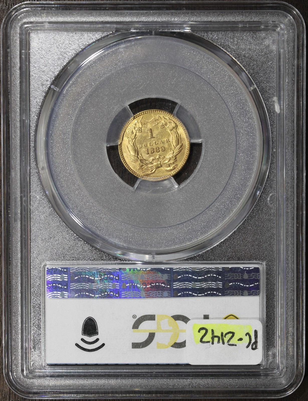 1889 (MS63) Type 3 Gold Dollar G$1 PCGS