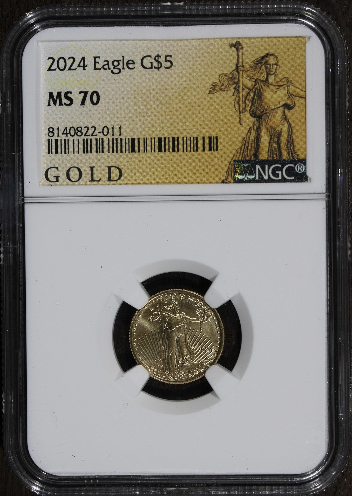 2024 (MS70) 1/10 Oz Gold Eagle $5 NGC