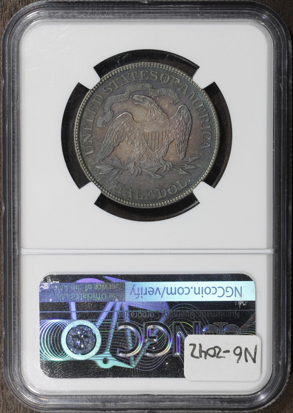 1890 (PF67) Proof Seated Liberty Half Dollar 50C NGC - Rainbow Color