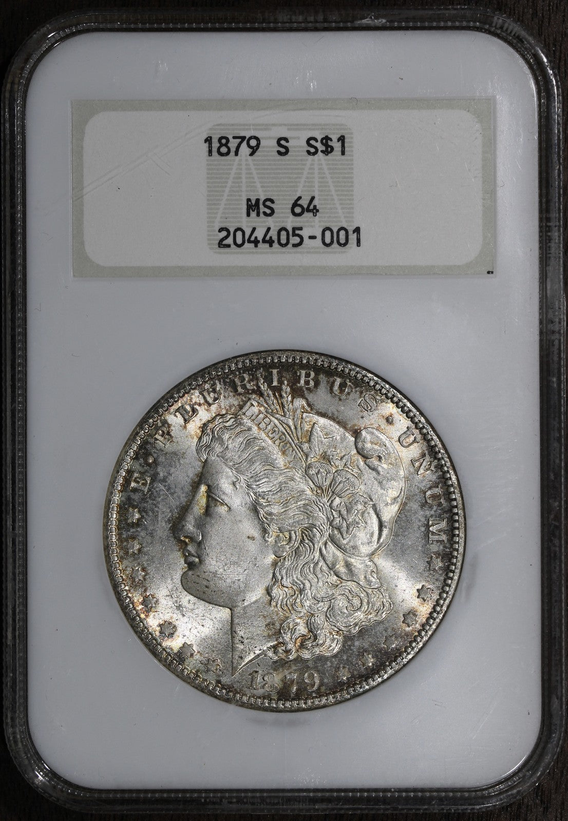 1879-S (MS64) Morgan Silver Dollar $1 NGC Fatty Old Holder