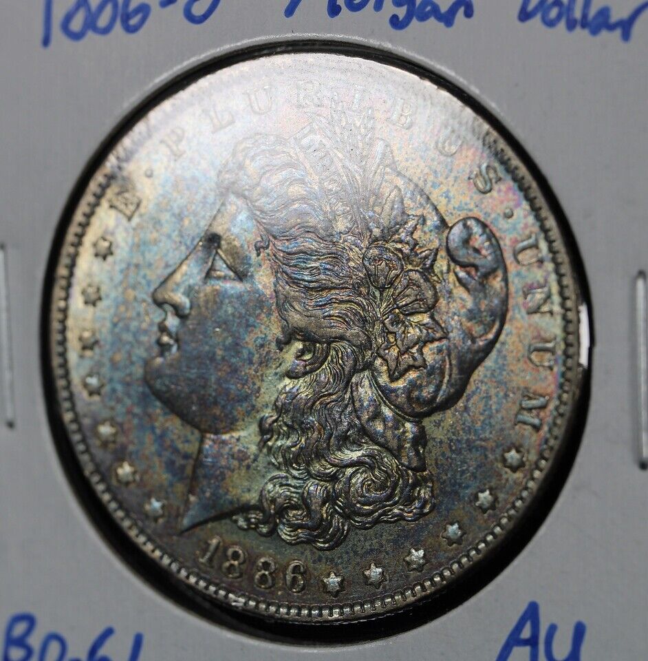 1886-O Morgan Silver Dollar $1 - New Orleans - AU - Nice Color!