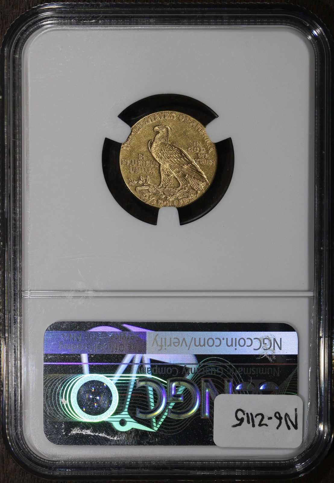 1913 (MS62) Indian Head Gold Quarter Eagle $2.5 NGC