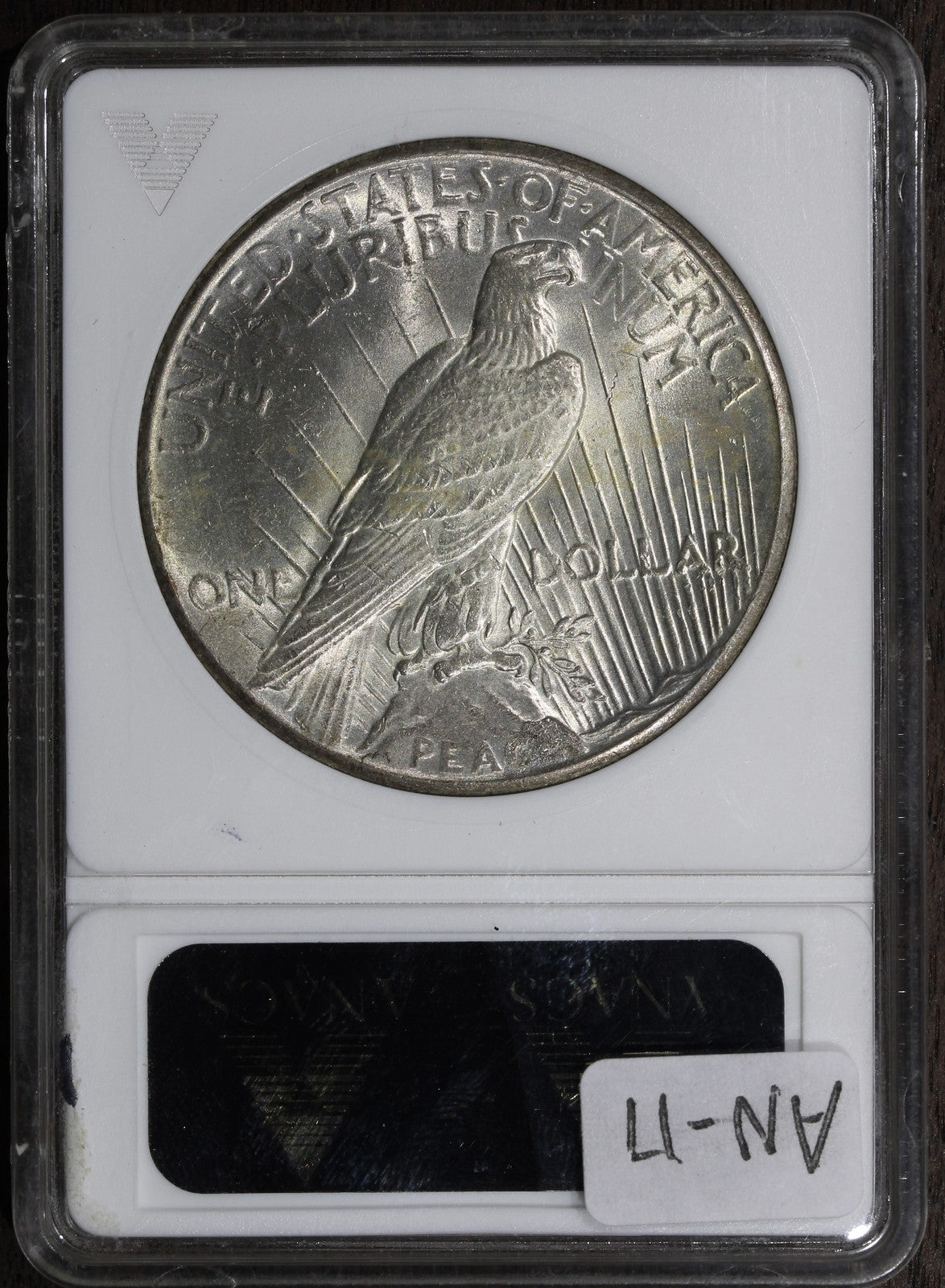 1928 (MS63) Peace Silver Dollar $1 ANACS Soapbox - Old Holder Key Date