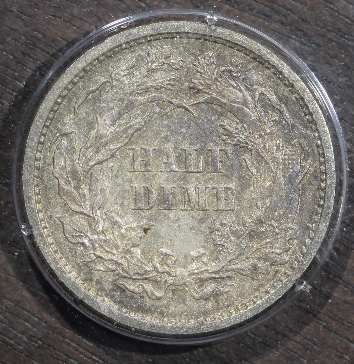 1860 (PR65) Proof Seated Liberty Half Dime H10C PCGS Rattler