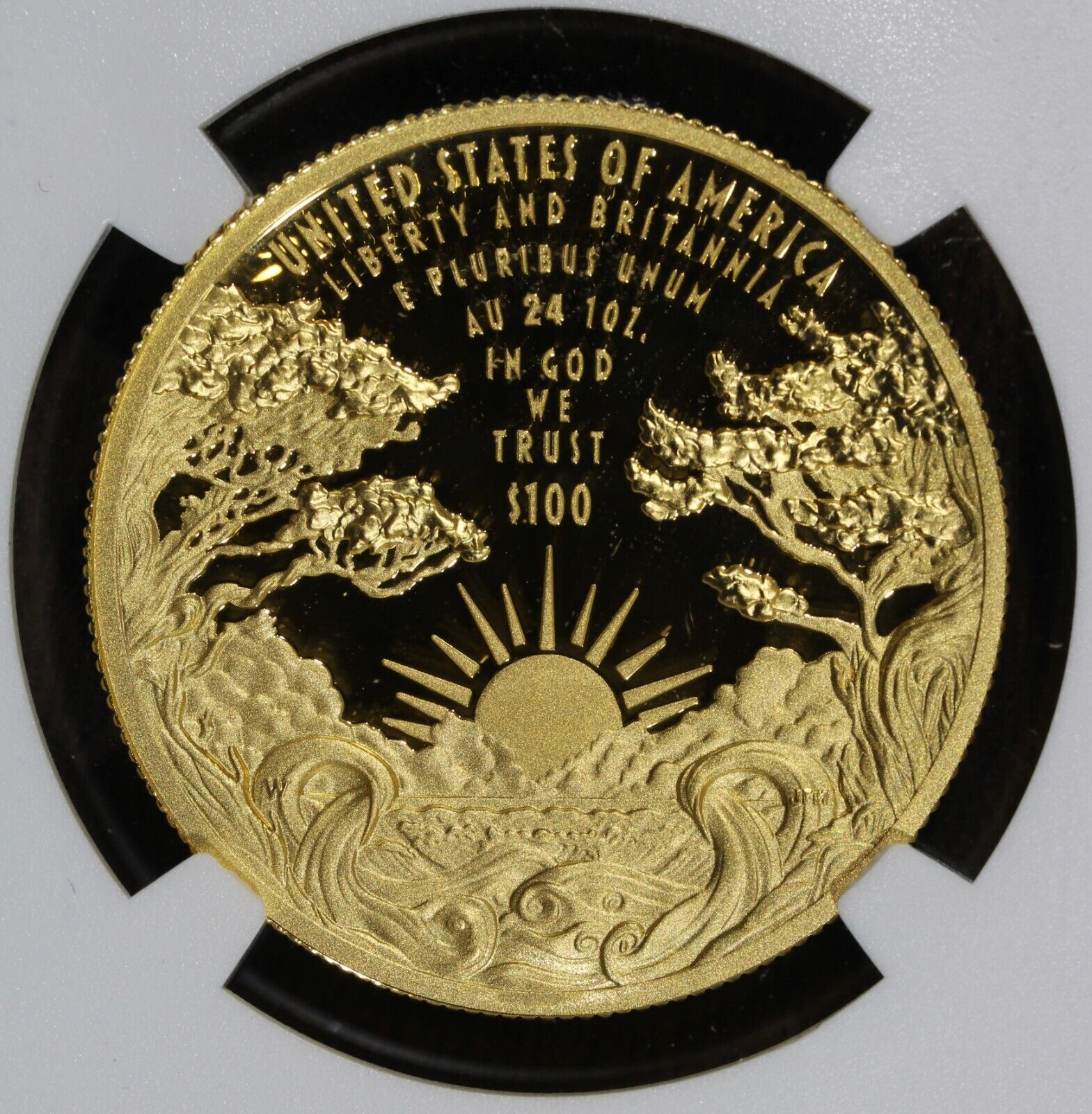 2024-W (PF70) 1 oz $100 Proof Gold Liberty & Britannia NGC - First Releases - US