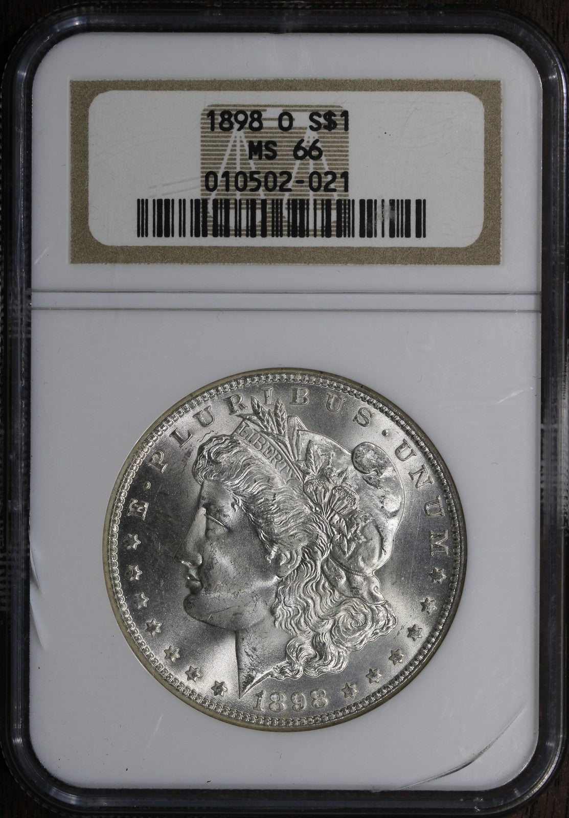 1898-O (MS66) Morgan Silver Dollar $1 NGC Old Holder - Blast White