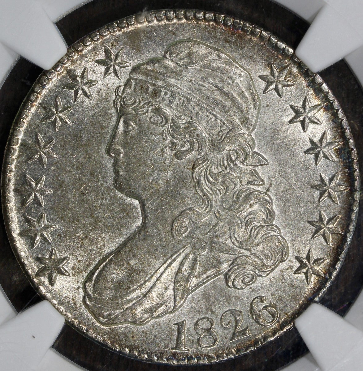 1826 (MS62) Capped Bust Half Dollar 50C NGC - Tough in Mint State