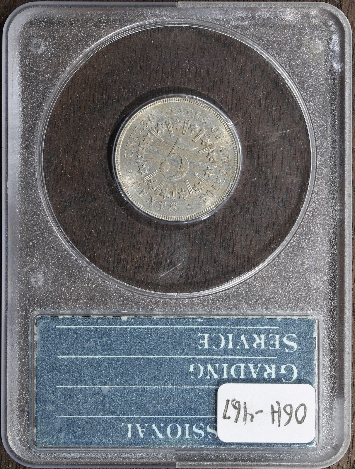 1866 (MS64 CAC) Shield Nickel 5C PCGS Rattler - With Rays