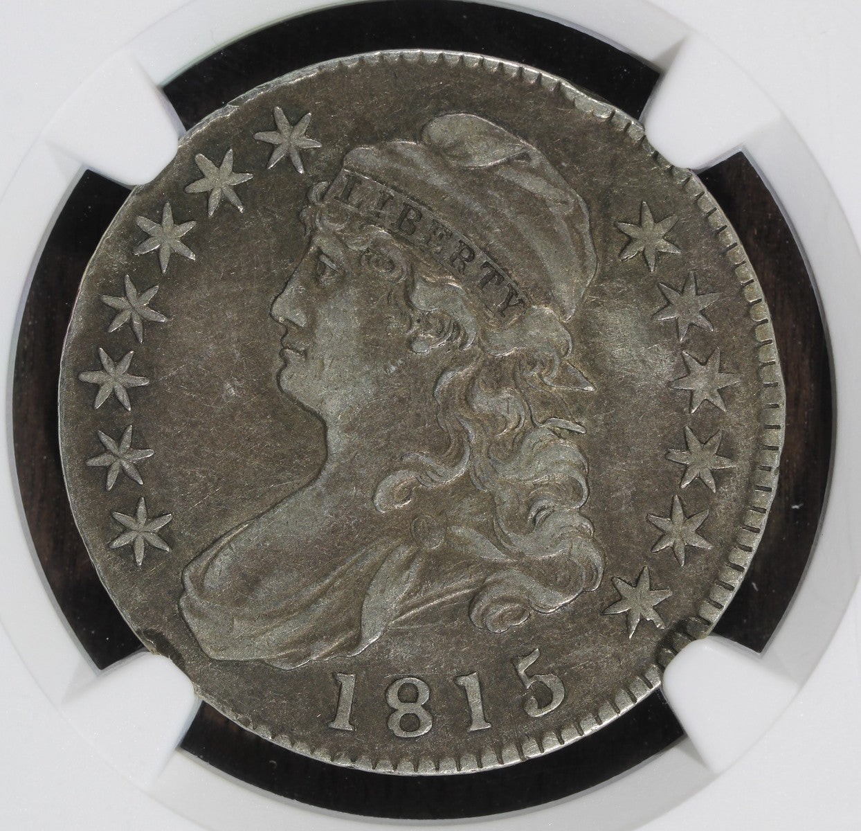 1815/2 (XF45) Capped Bust Half Dollar 50C NGC - Nice Overdate - O-101a