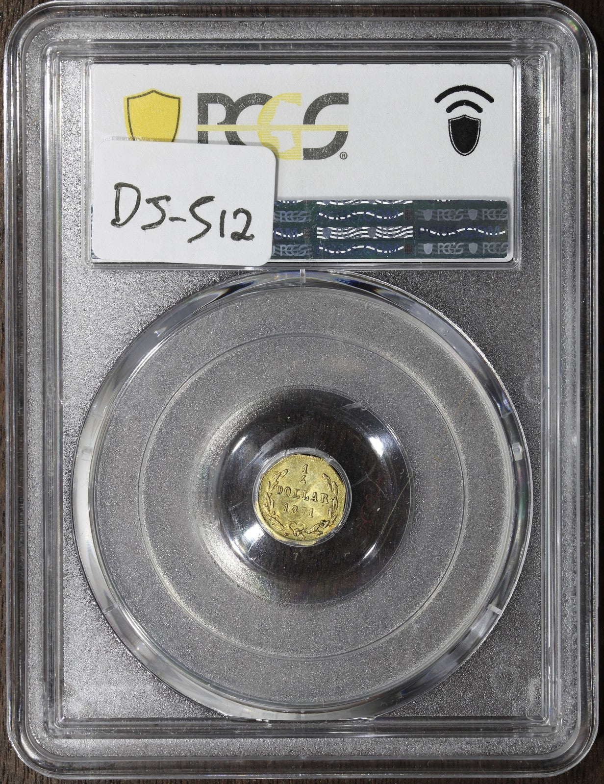1871 (MS64) California Territorial Gold Quarter G25C PCGS - BG-717