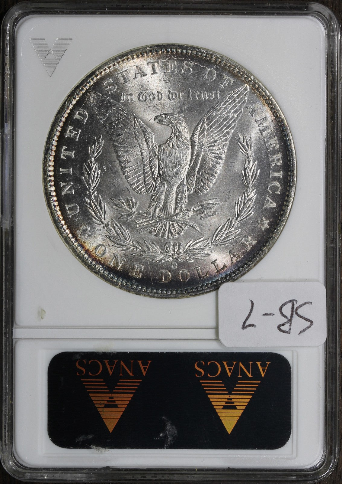 1899-O (MS65) Morgan Silver Dollar $1 ANACS Soapbox - Old Holder Gem