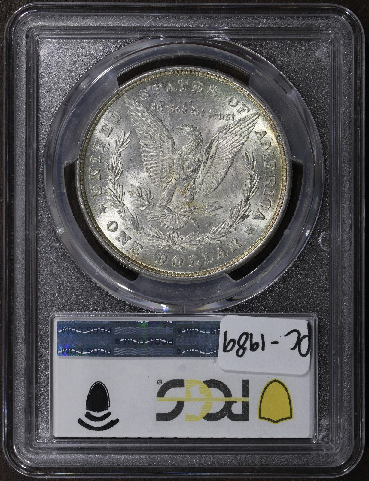 1878 (MS62 CAC) Morgan Silver Dollar $1 PCGS - 8 Tailfeather 8TF