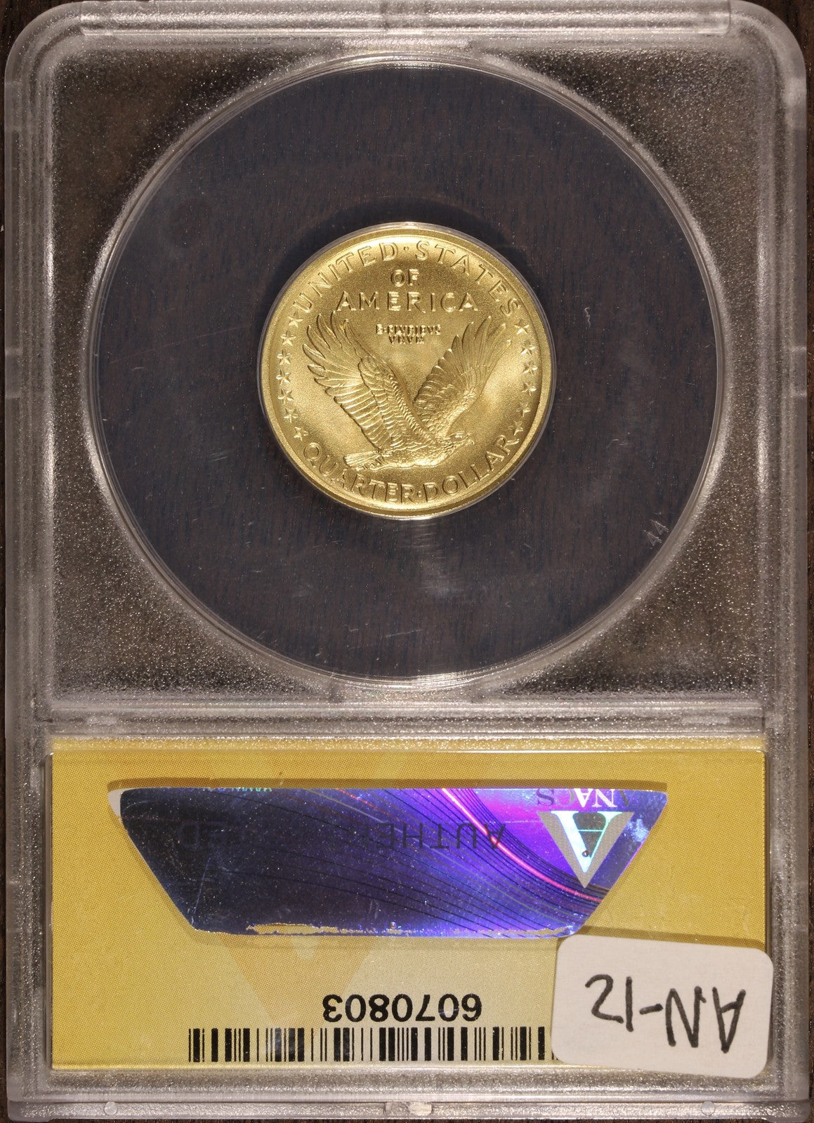 2016-W (SP70) 1/4 oz Gold Standing Liberty Quarter 25C ANACS