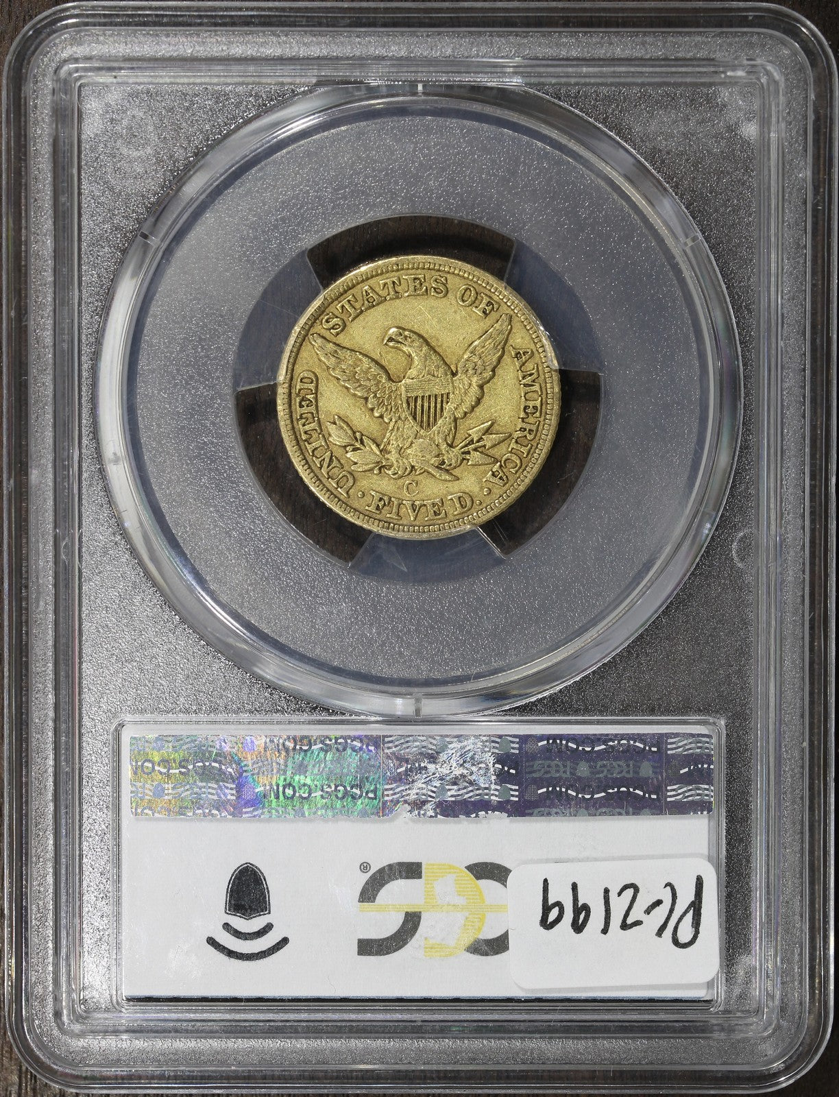 1849-C (XF45 CAC) Liberty Head Gold Half Eagle $5 PCGS - Rare Charlotte Mint !!