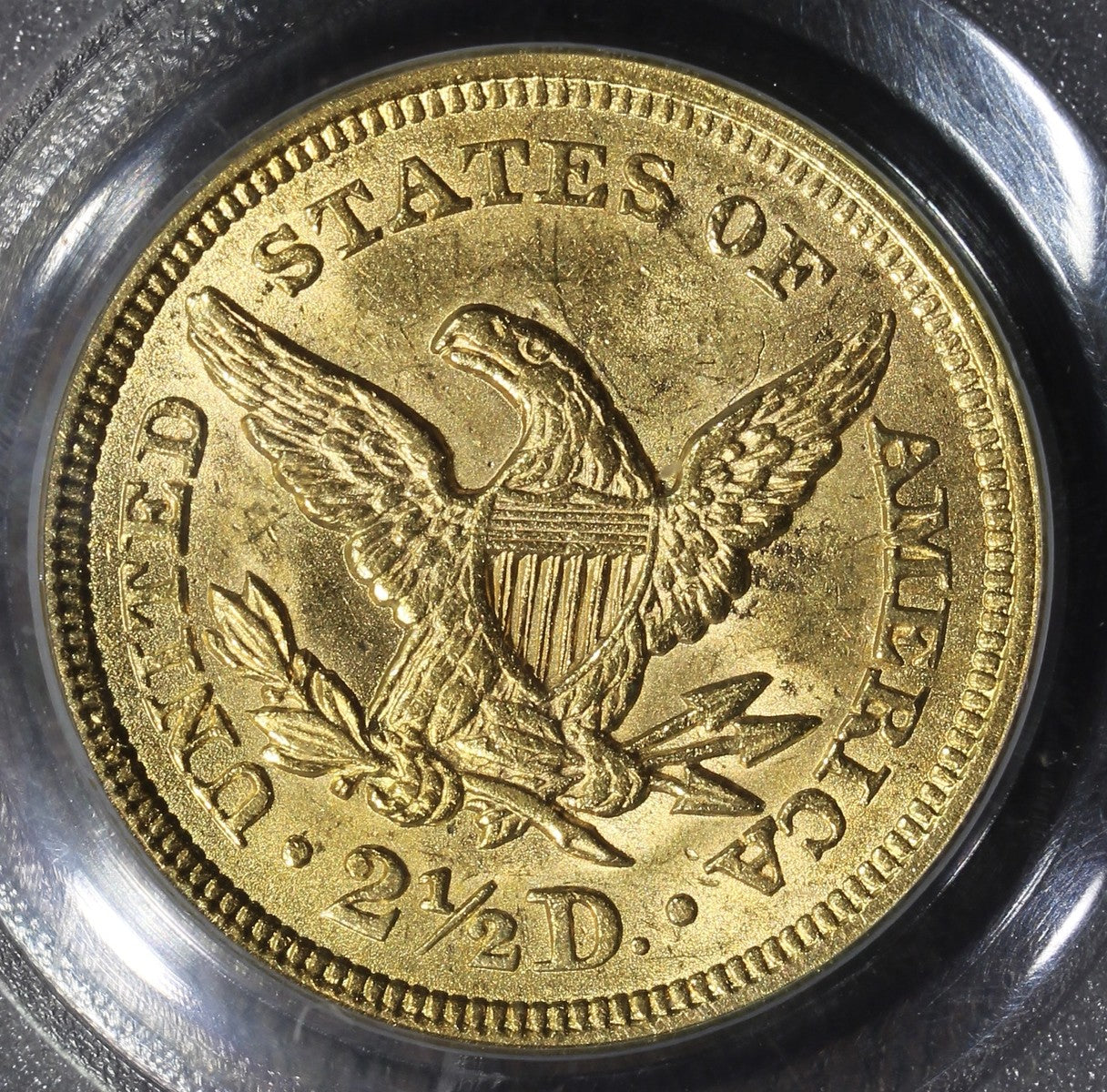 1851 (AU58 CAC) Liberty Head Gold Quarter Eagle $2.50 PCGS OGH