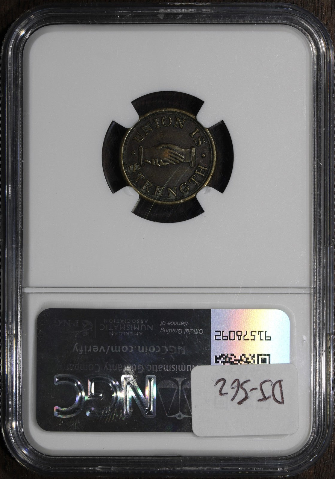 1846 (AU55) DO YOUR DUTY Brass Token NGC - R-Y4 Beehive