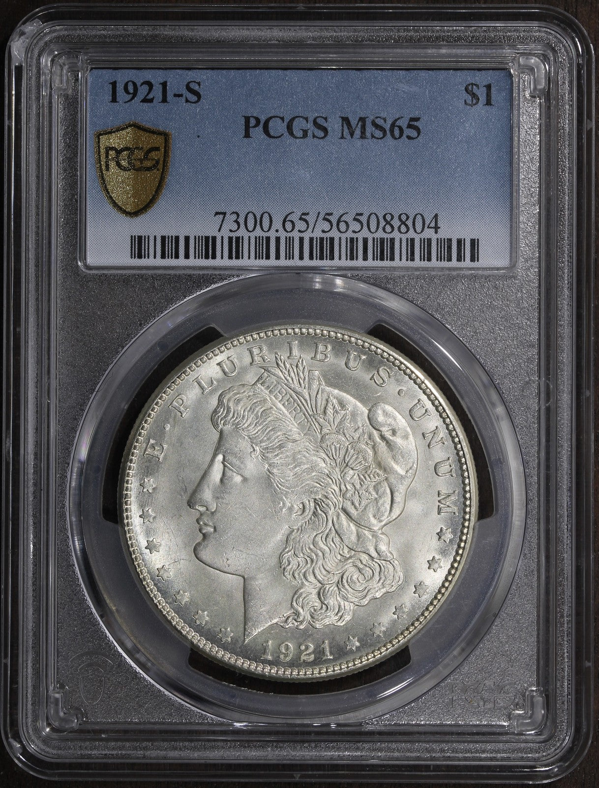 1921-S (MS65) Morgan Silver Dollar $1 PCGS - Conditionally Scarce Gem