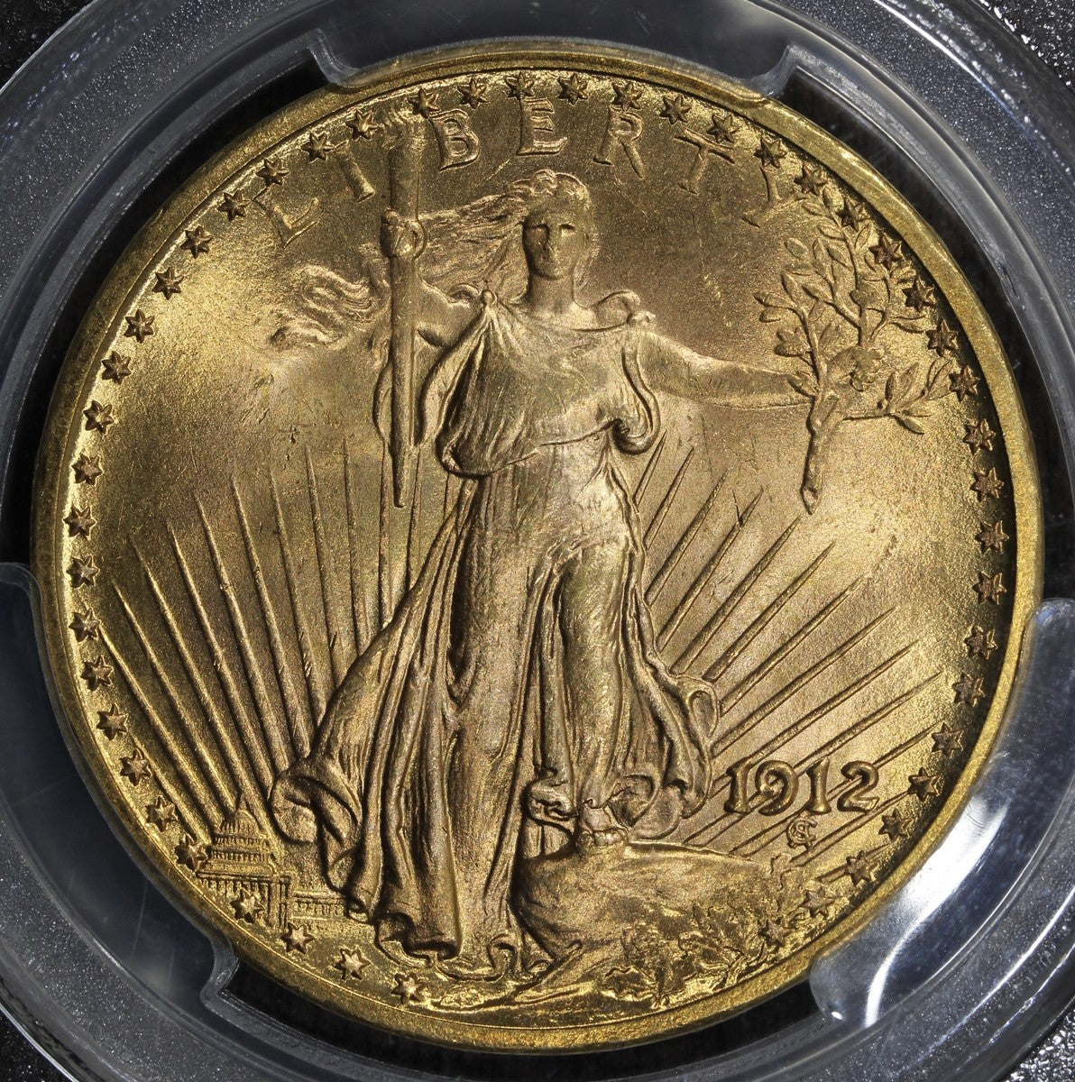 1912 (MS65) Saint Gauden's Gold Double Eagle $20 PCGS - Rare St Gaudens