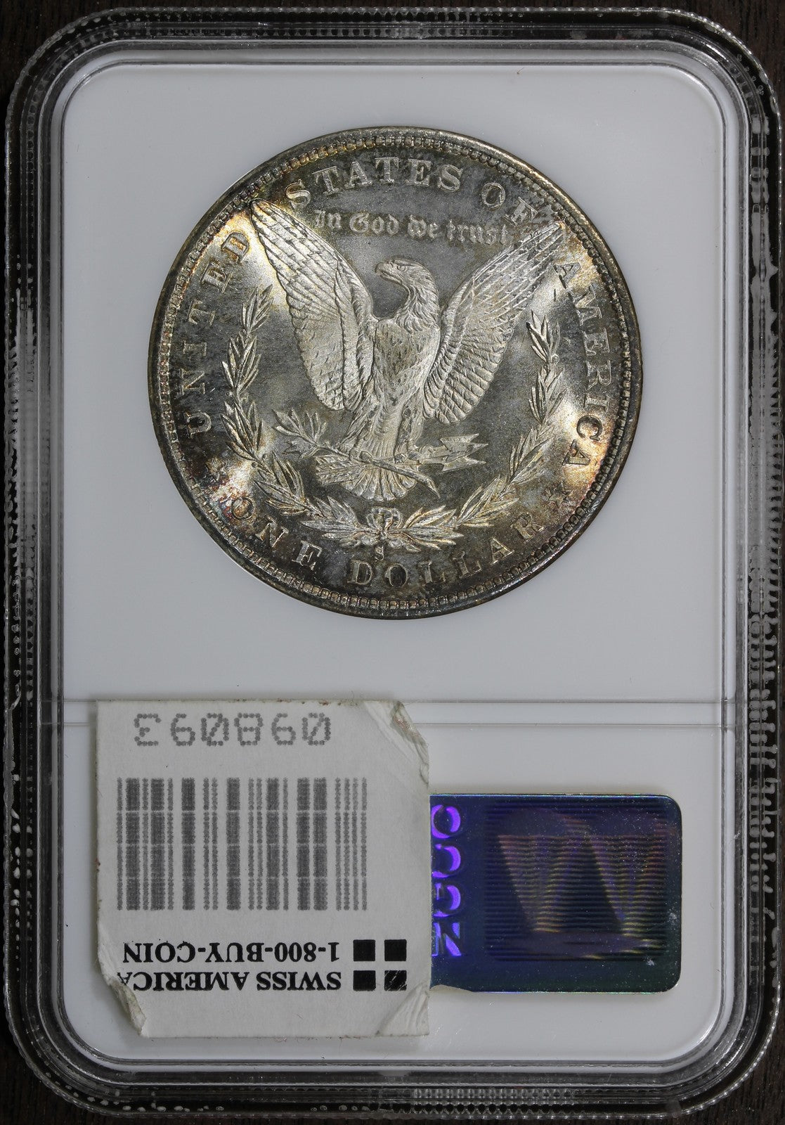 1880-S (MS65) Morgan Silver Dollar $1 NGC - Nicely Toned Gem - Old Holder