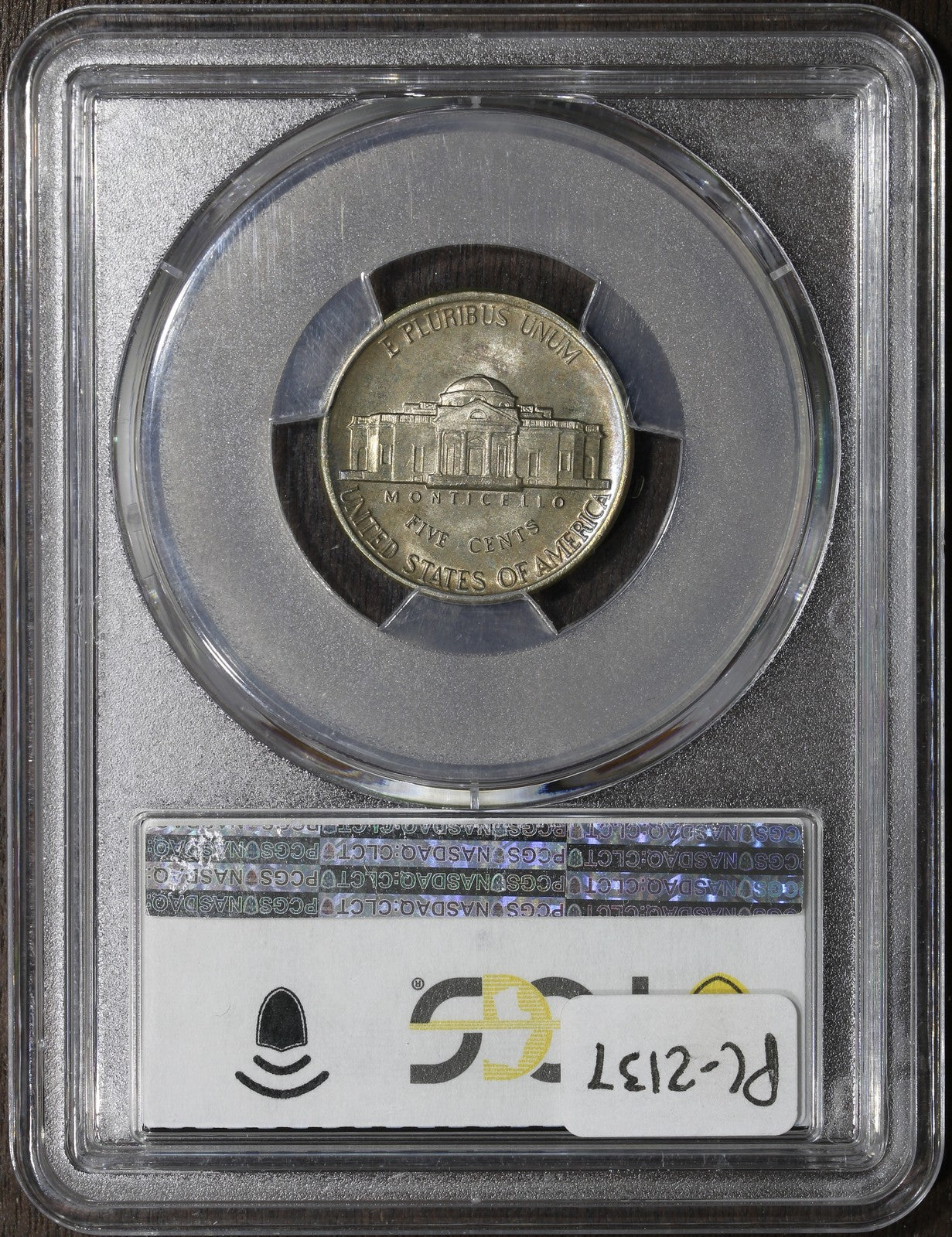 1983-D (MS67) Rainbow Toned Jefferson Nickel 5C PCGS