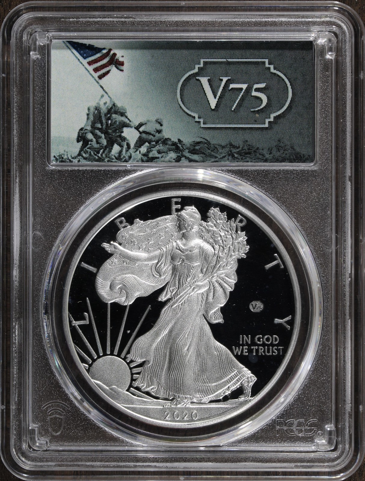 2020-W V75 (PR70 DCAM) Proof Silver Eagle $1 PCGS First Strike FS - World War II