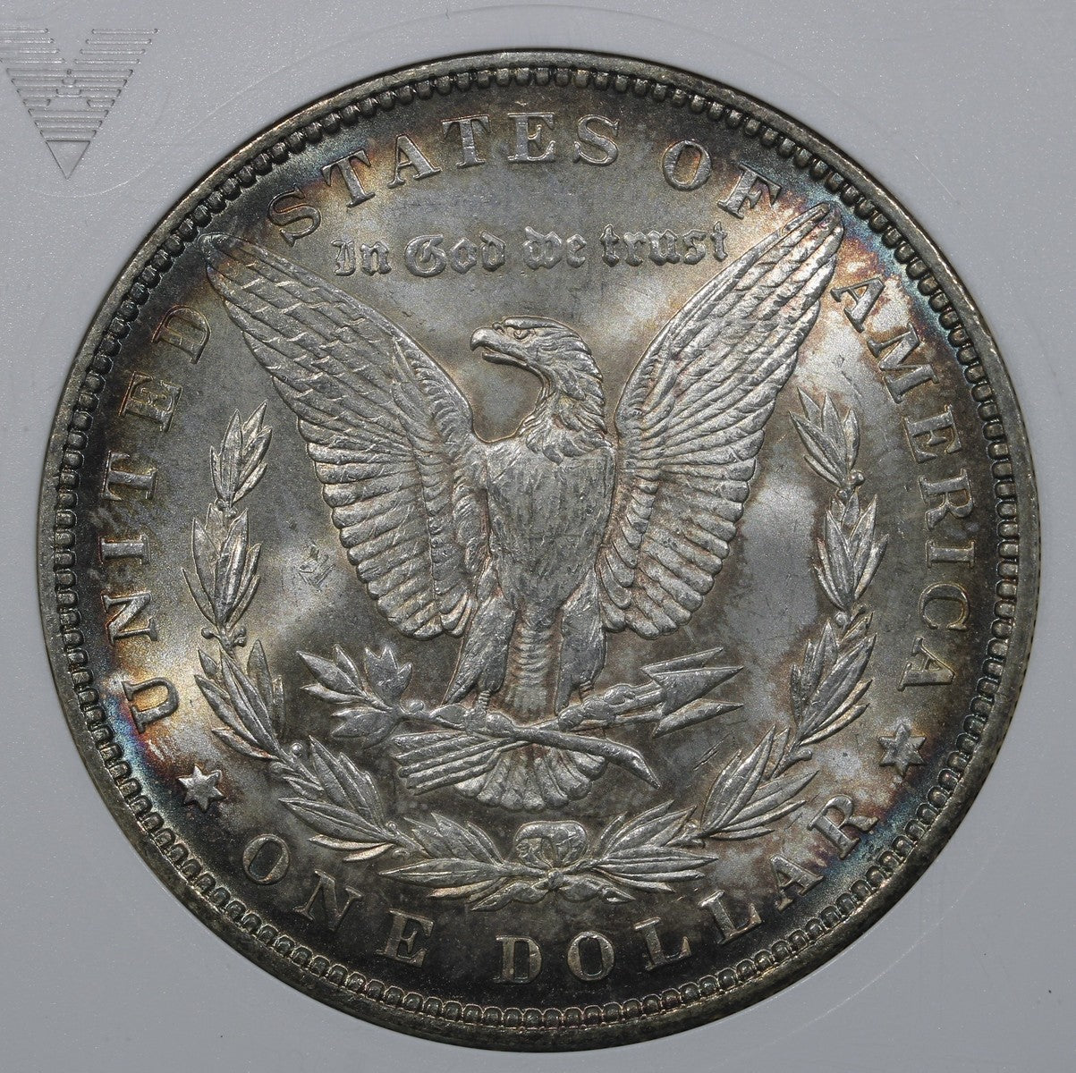 1887 (MS65) Morgan Silver Dollar $1 ANACS Soapbox - Old Holder Toned