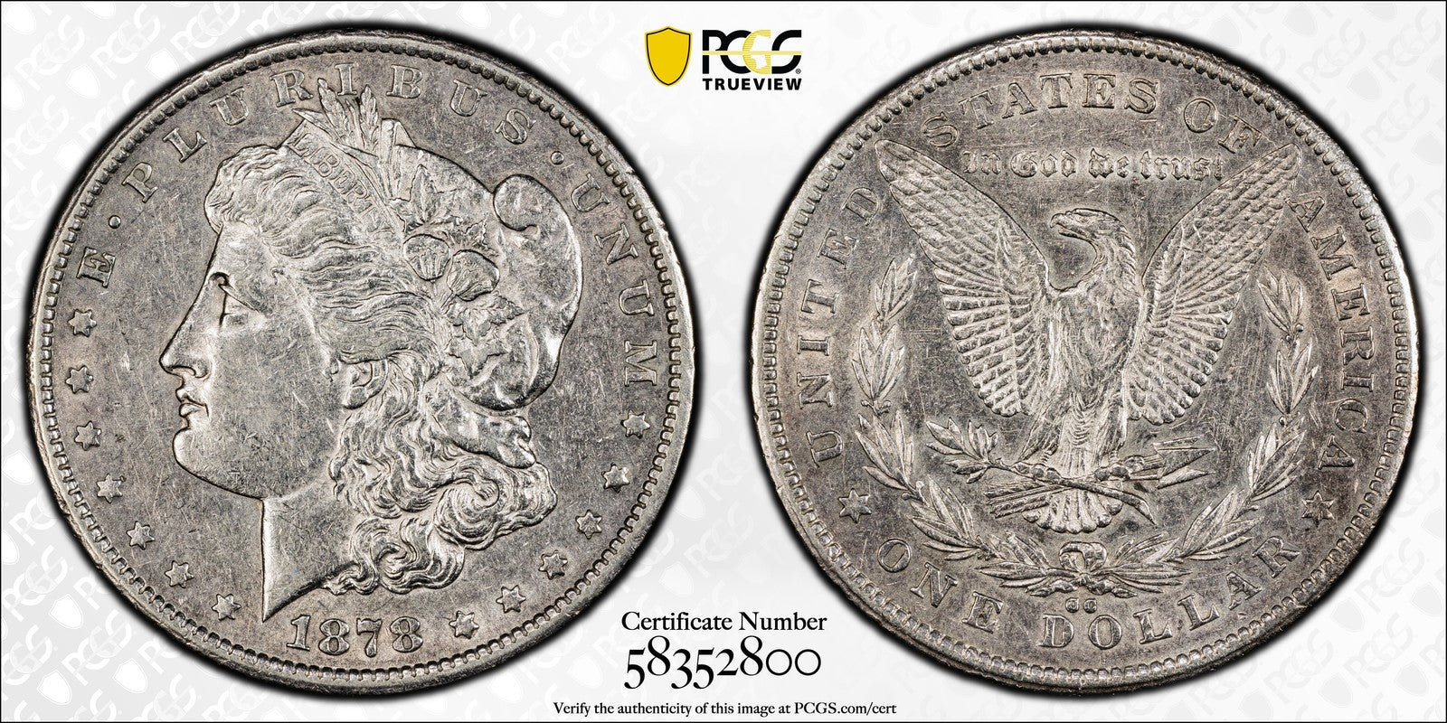 1878-CC (XF45) Morgan Silver Dollar $1 PCGS - KEY DATE CARSON CITY