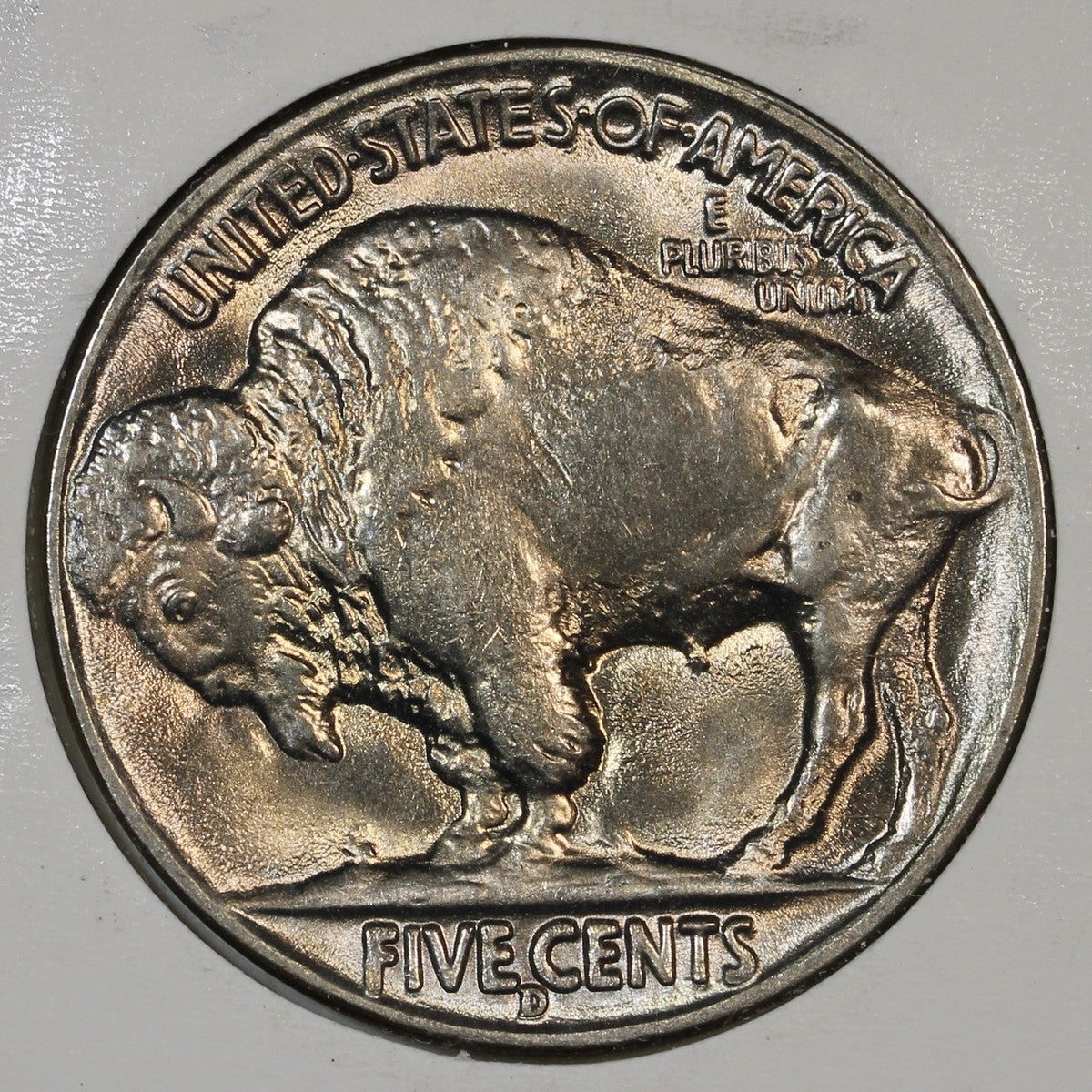 1938-D Indian Buffalo Nickel 5C BU - Beautiful Surfaces