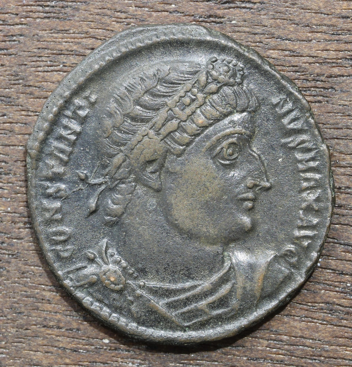 Constantine the Great Roman Empire BI Nummus 307-337 Two Standards Reverse