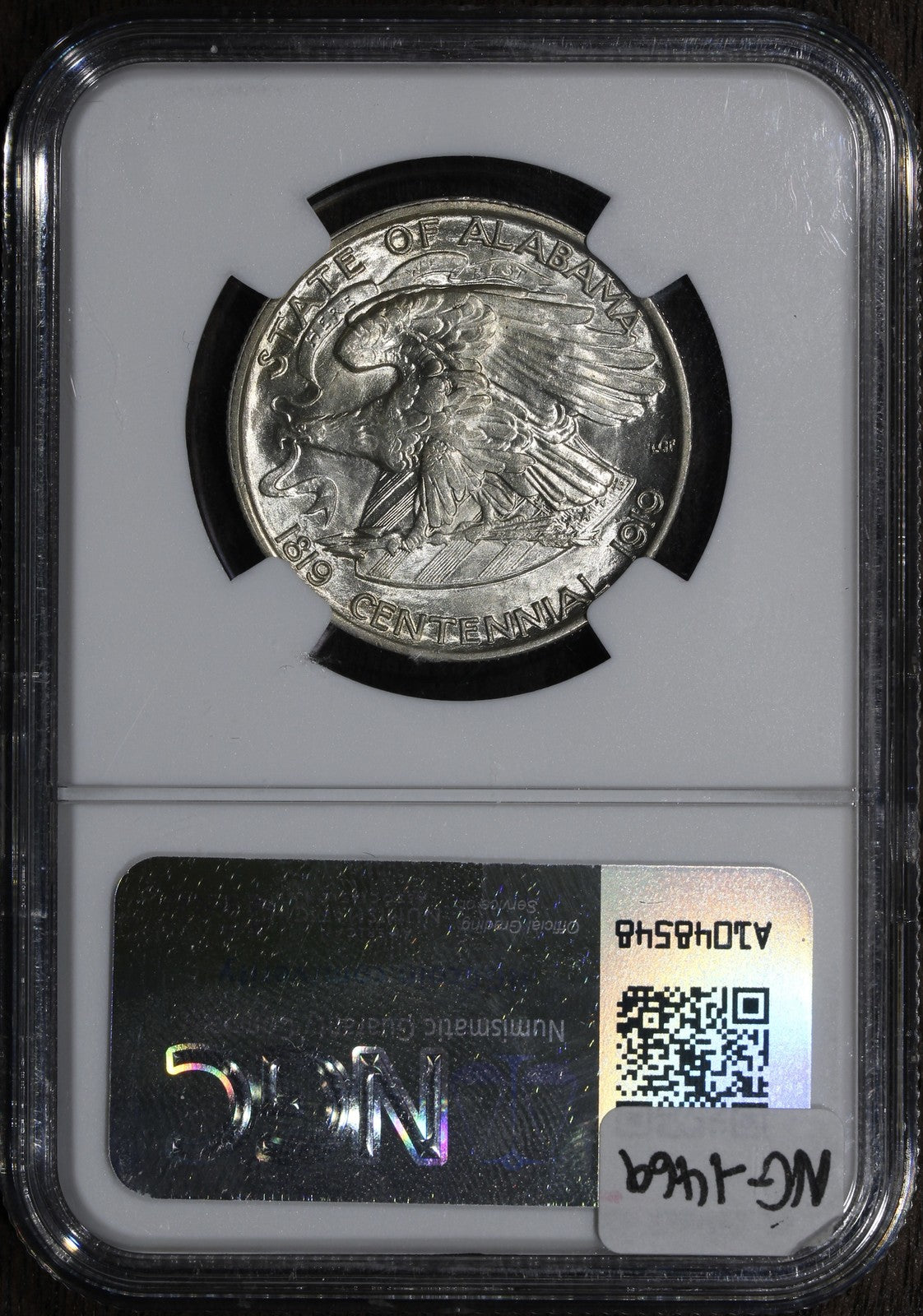 1921 (MS65) Alabama 2x2 Commemorative Silver Half Dollar 50C NGC - Flashy