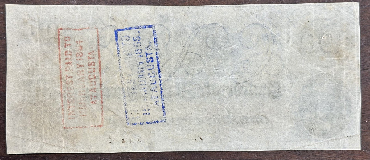 1862 $100 Confederate States America Bank Note Richmond One Hundred Dollars