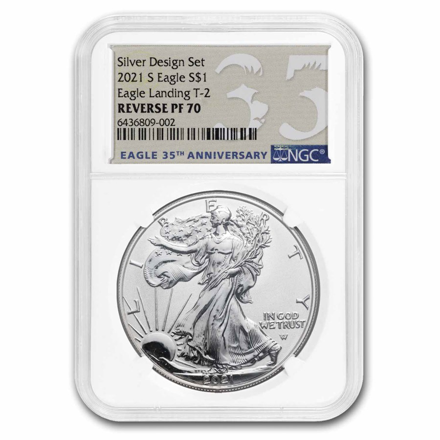 2021-S (PF70) Reverse Proof Silver Eagle Designer NGC Type 2 - Landing Eagle