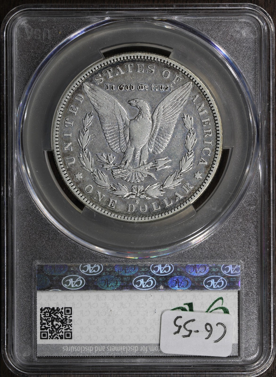 1893-S (VF Details) Morgan Silver Dollar $1 CACG - CAC Approved VF
