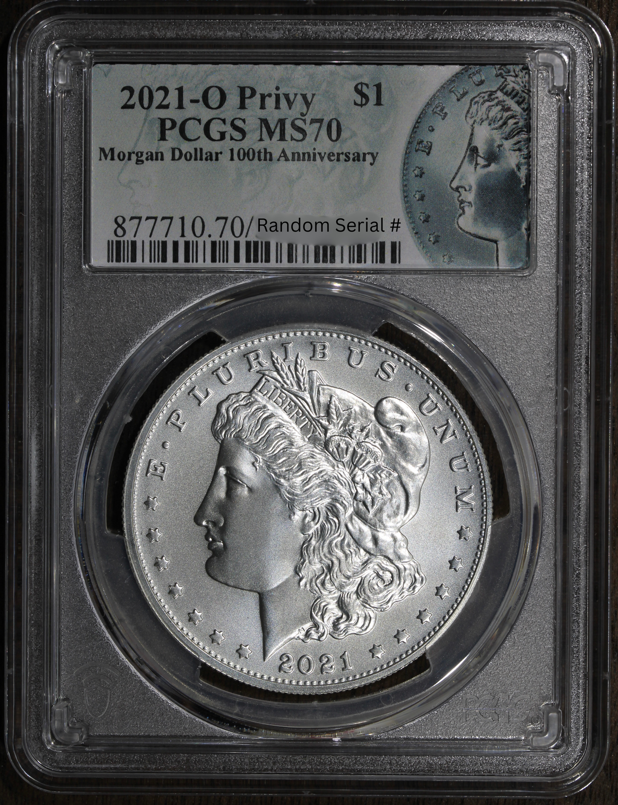 2021-O (MS70) Morgan Silver Dollar $1 PCGS - 100th Anniversary