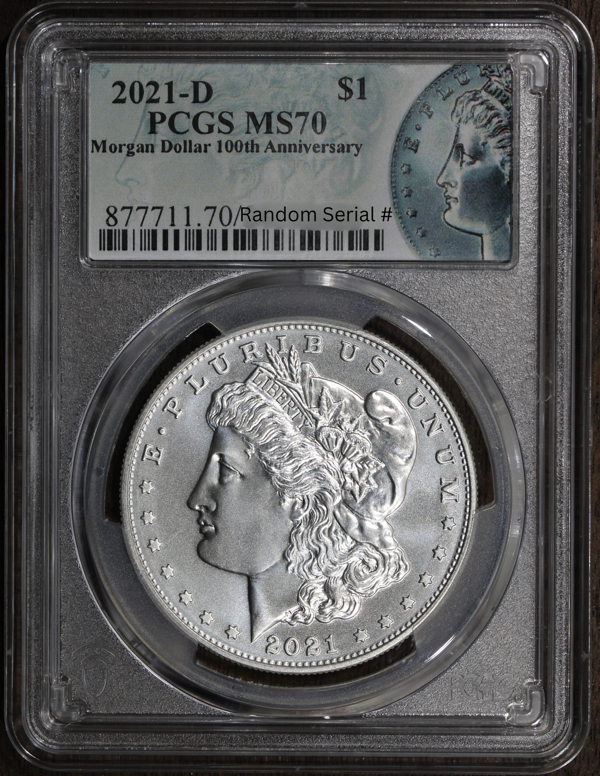 2021-D (MS70) Morgan Silver Dollar $1 PCGS - 100th Anniversary