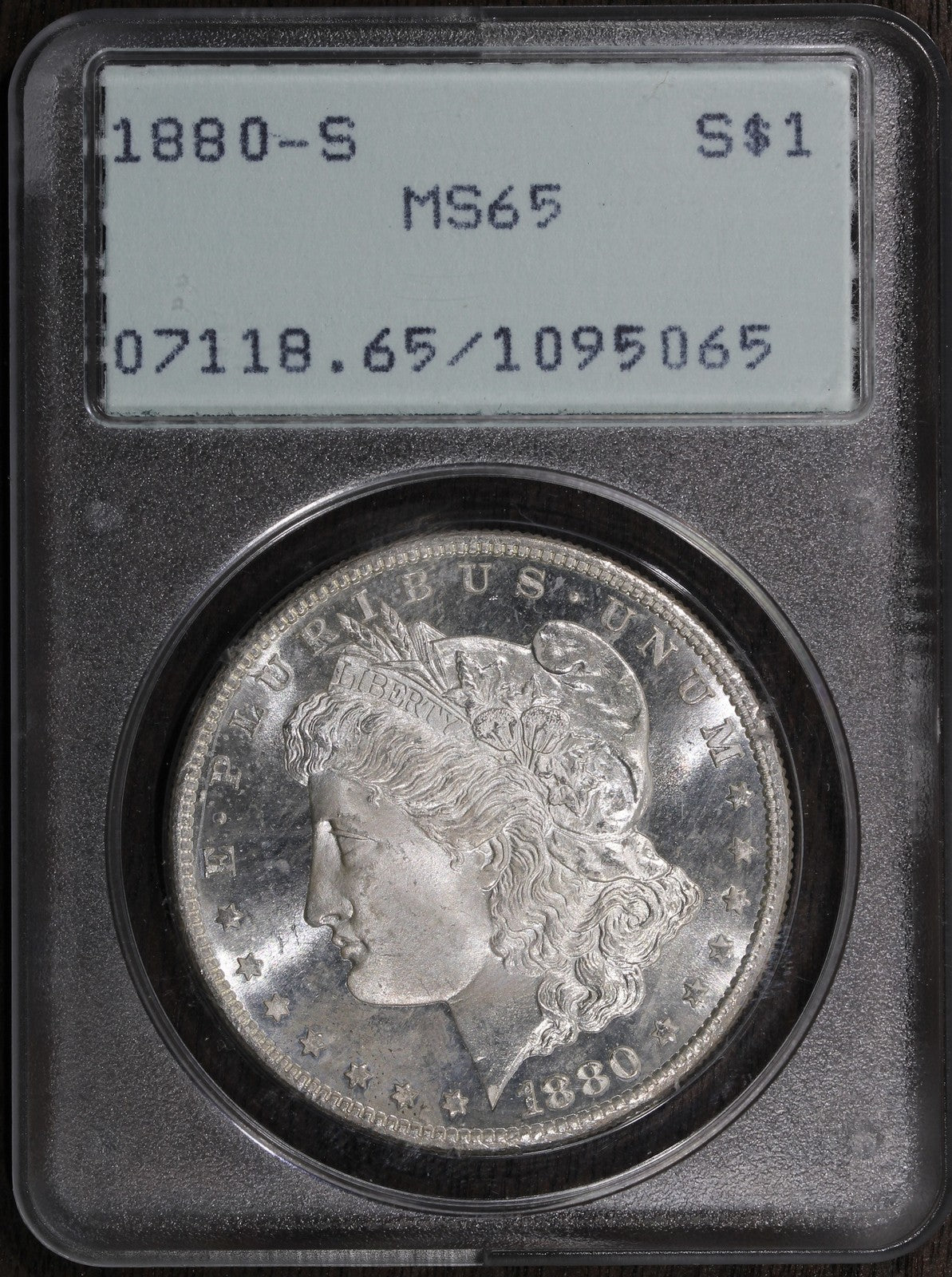 1880-S (MS65) Morgan Silver Dollar $1 PCGS Rattler - 109 Rattler!