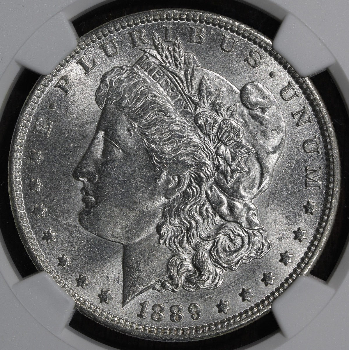 1889-O (MS62) Morgan Silver Dollar $1 NGC - Semi Key Date Blast White