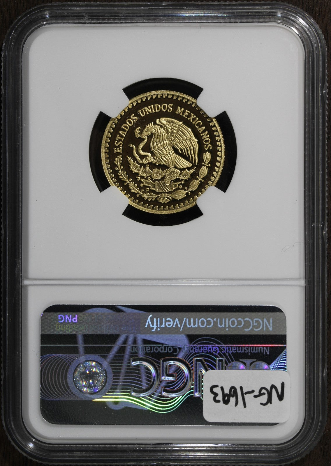 2018-Mo (PF70 Ultra Cameo) Proof Gold Mexico 1/4 Onza Libertad NGC - Flawless