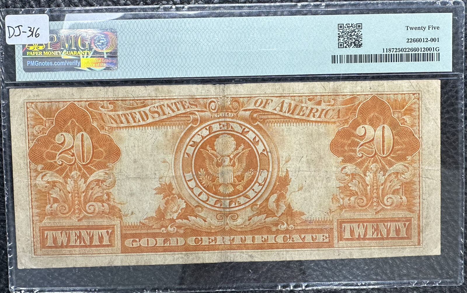 1922 (VF25) $20 Gold Certificate FR. 1187 PCGS - Popular Type