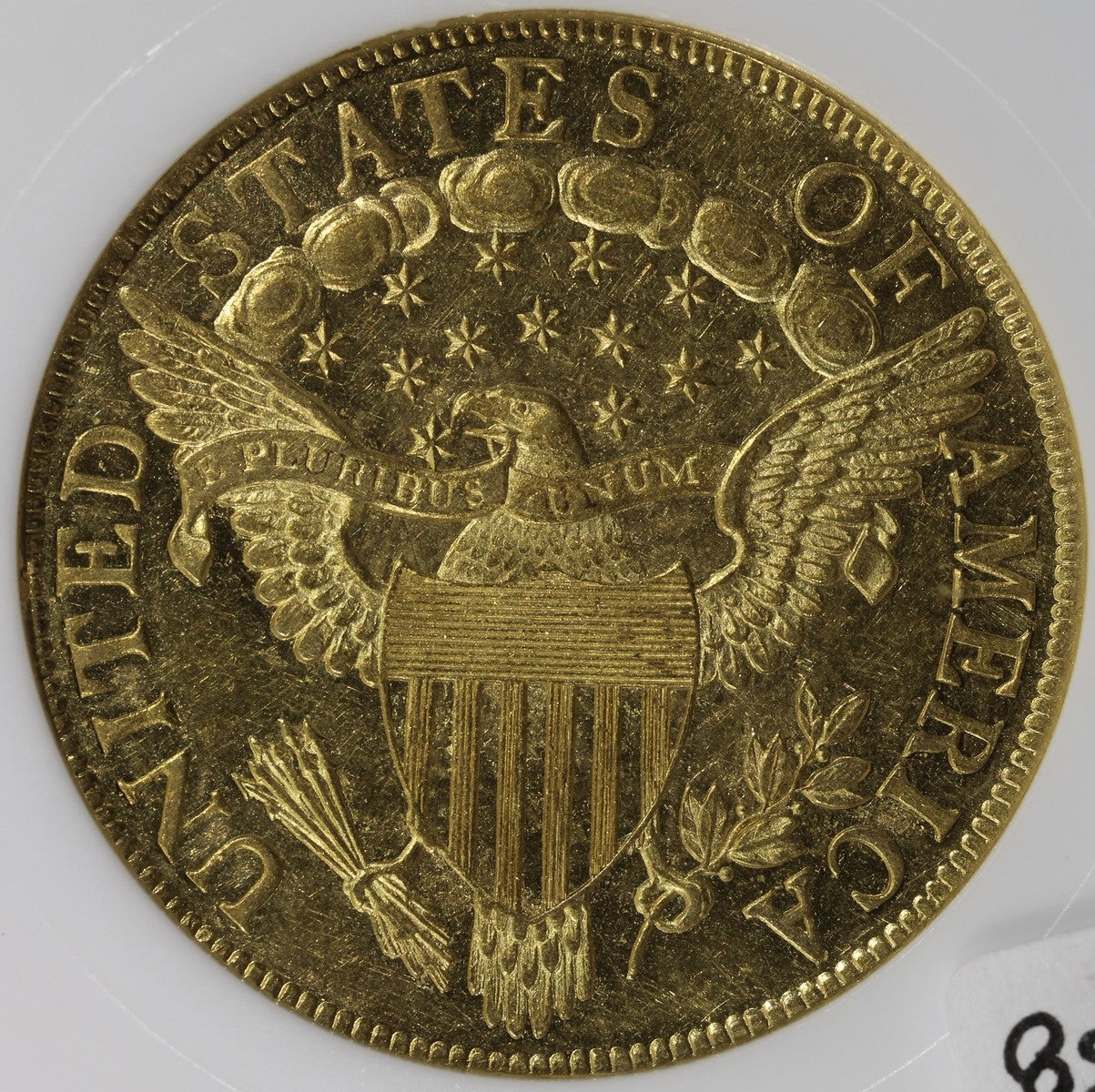 1801 (AU55 CAC) Draped Bust Gold Eagle $10 NGC Fatty Old Holder