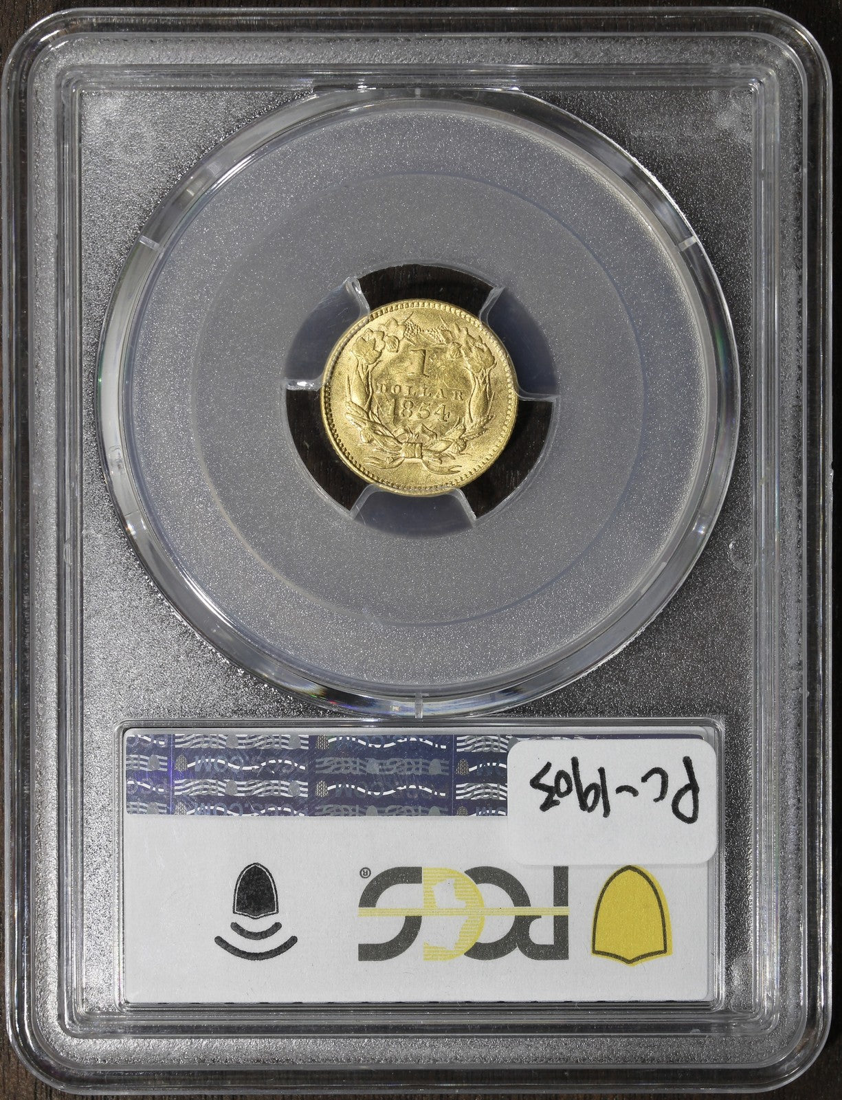 1854 (AU55) Type 2 Indian Princess Gold Dollar $1 PCGS