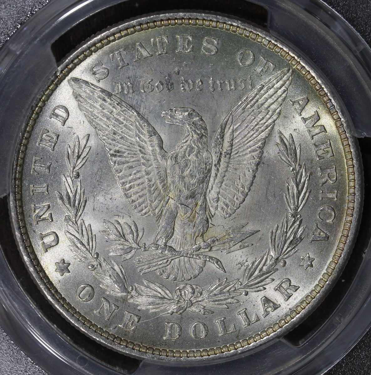 1878 (MS62 CAC) Morgan Silver Dollar $1 PCGS - 8 Tailfeather 8TF