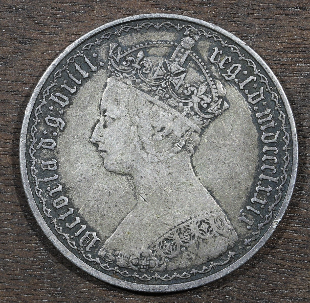 1879 Great Britain Gothic Florin VF