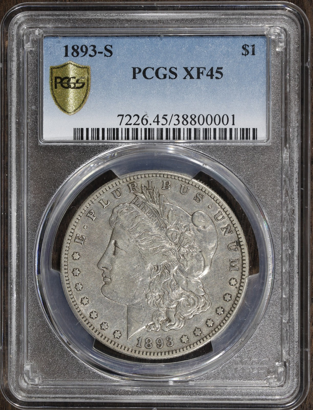 1893-S (XF45) Morgan Silver Dollar $1 PCGS - KEY Date