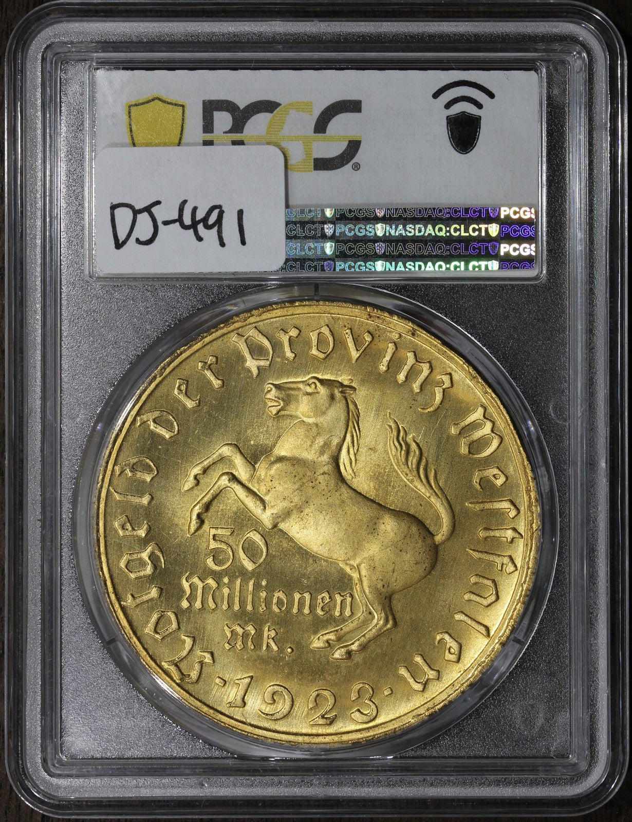 1923 (MS65) Westphali Weimar Republic 50 Million Mark Notgeld - German Inflation