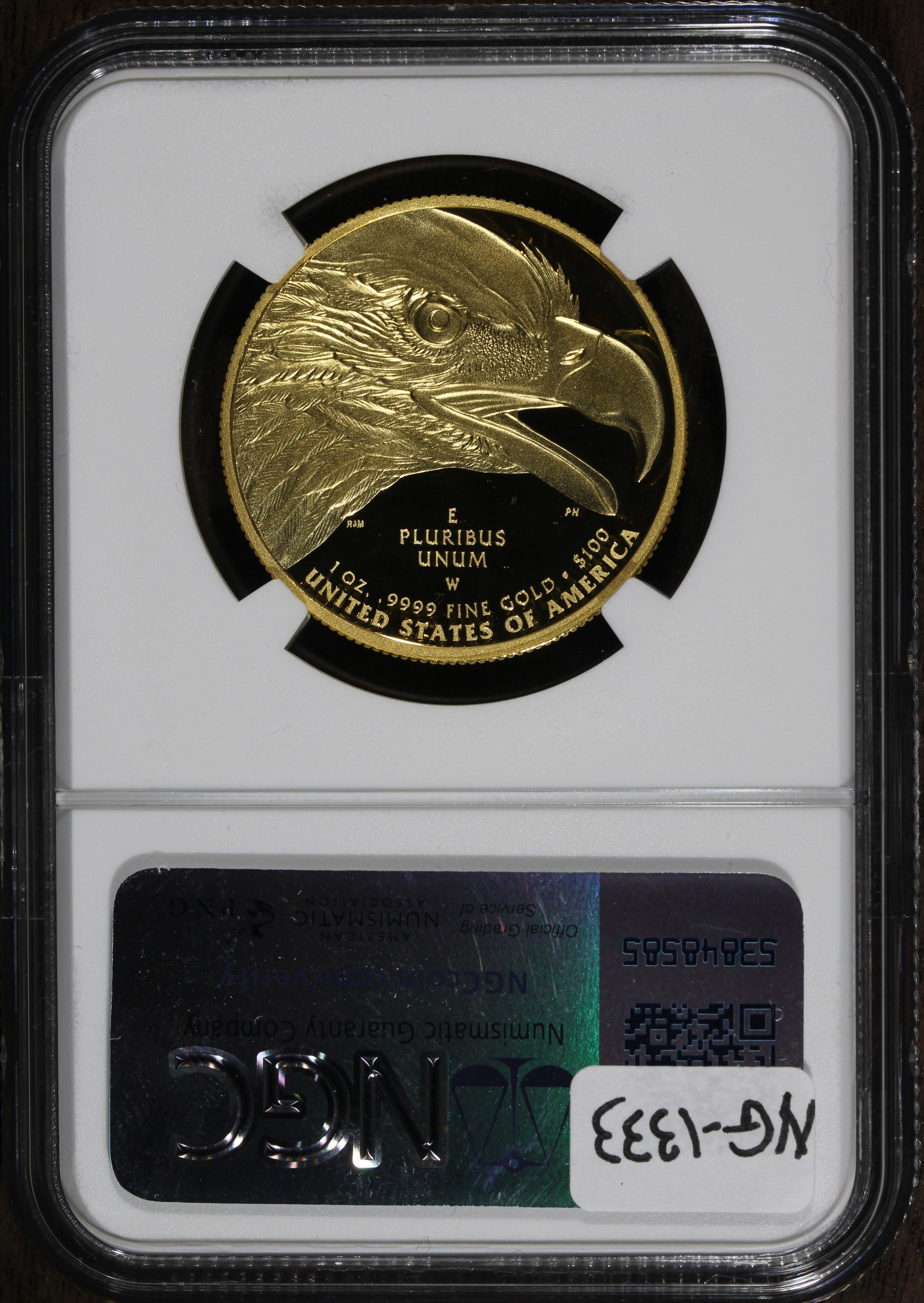 2021-W (PF70) 1 oz Gold Proof American Liberty High Relief $100 NGC