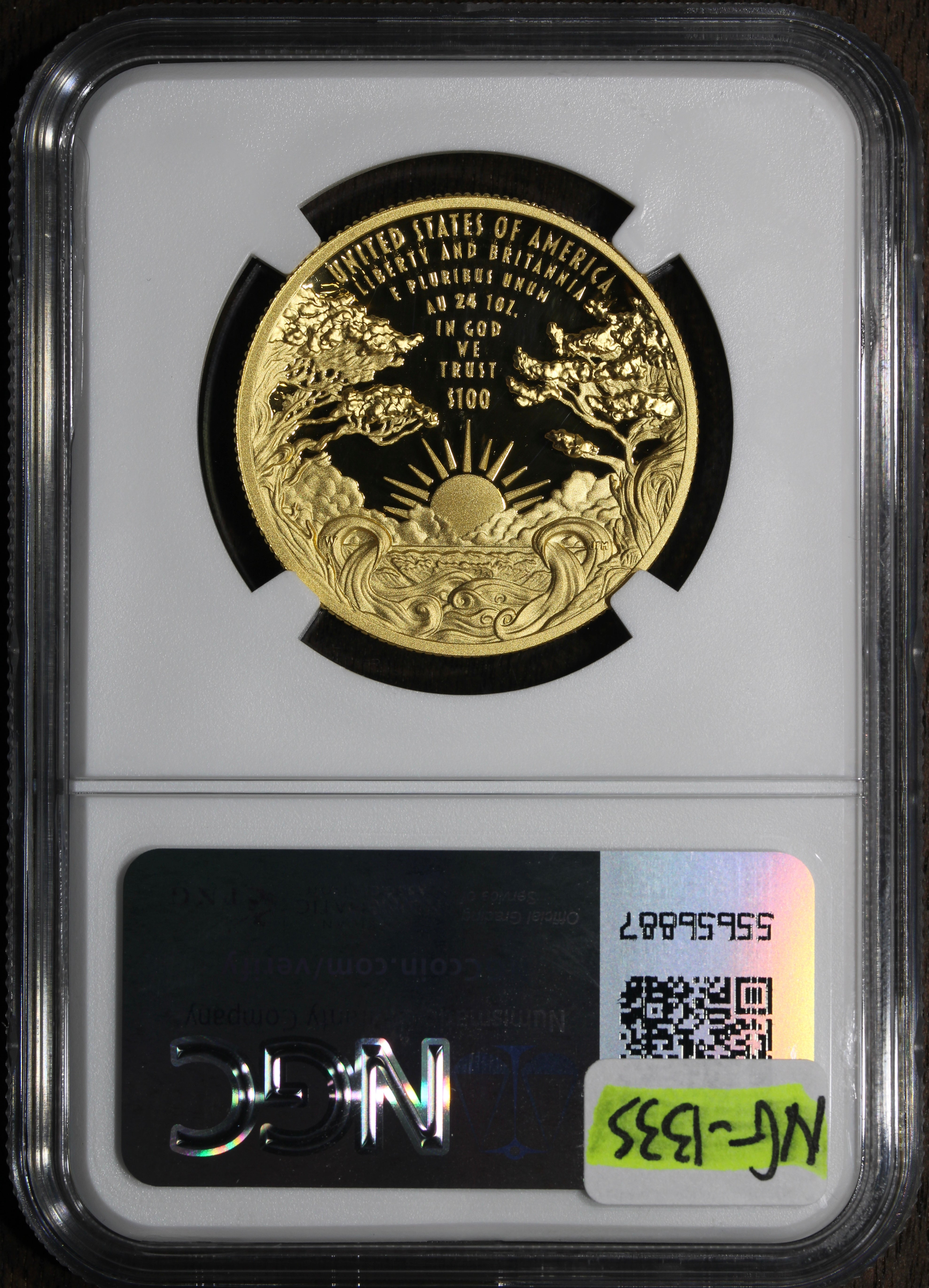 2024-W (PF70) 1 oz $100 Proof Gold Liberty & Britannia NGC - First Day of Issue - US