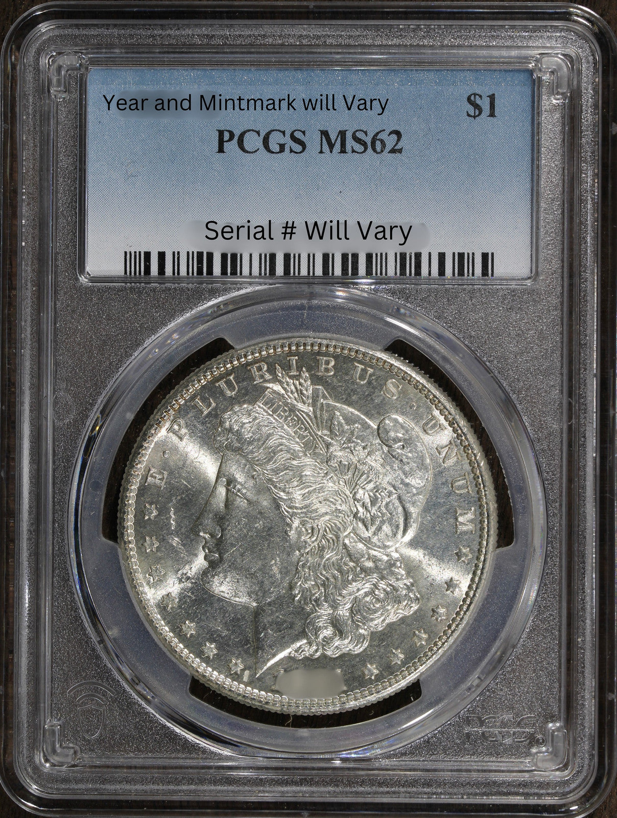 (1) Random Year 1878-1904 (MS62) Morgan Silver Dollar $1 PCGS Graded - Pre 1921